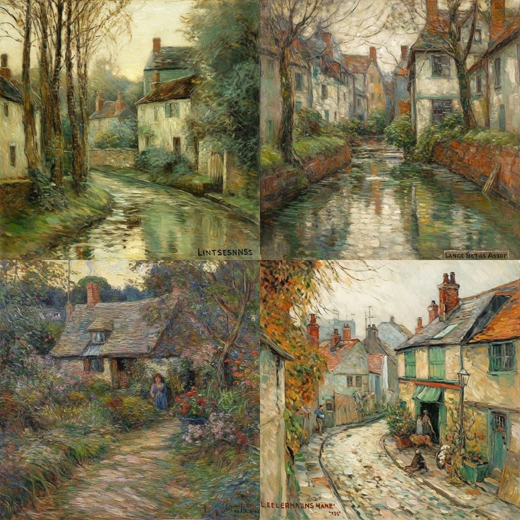 Ernest Lawson style, Midjourney V5, render 1 of 4