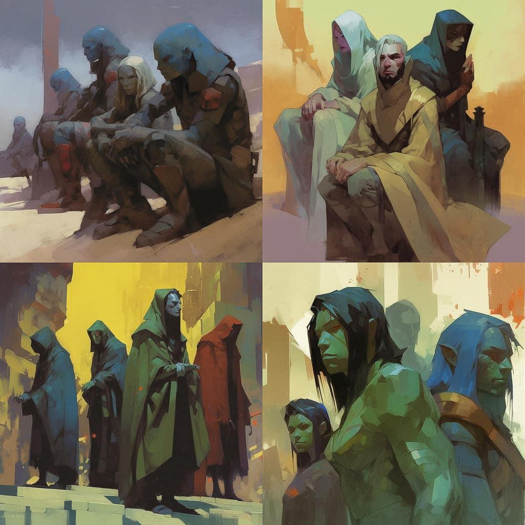 Esad Ribic style, Midjourney V5, render 1 of 4