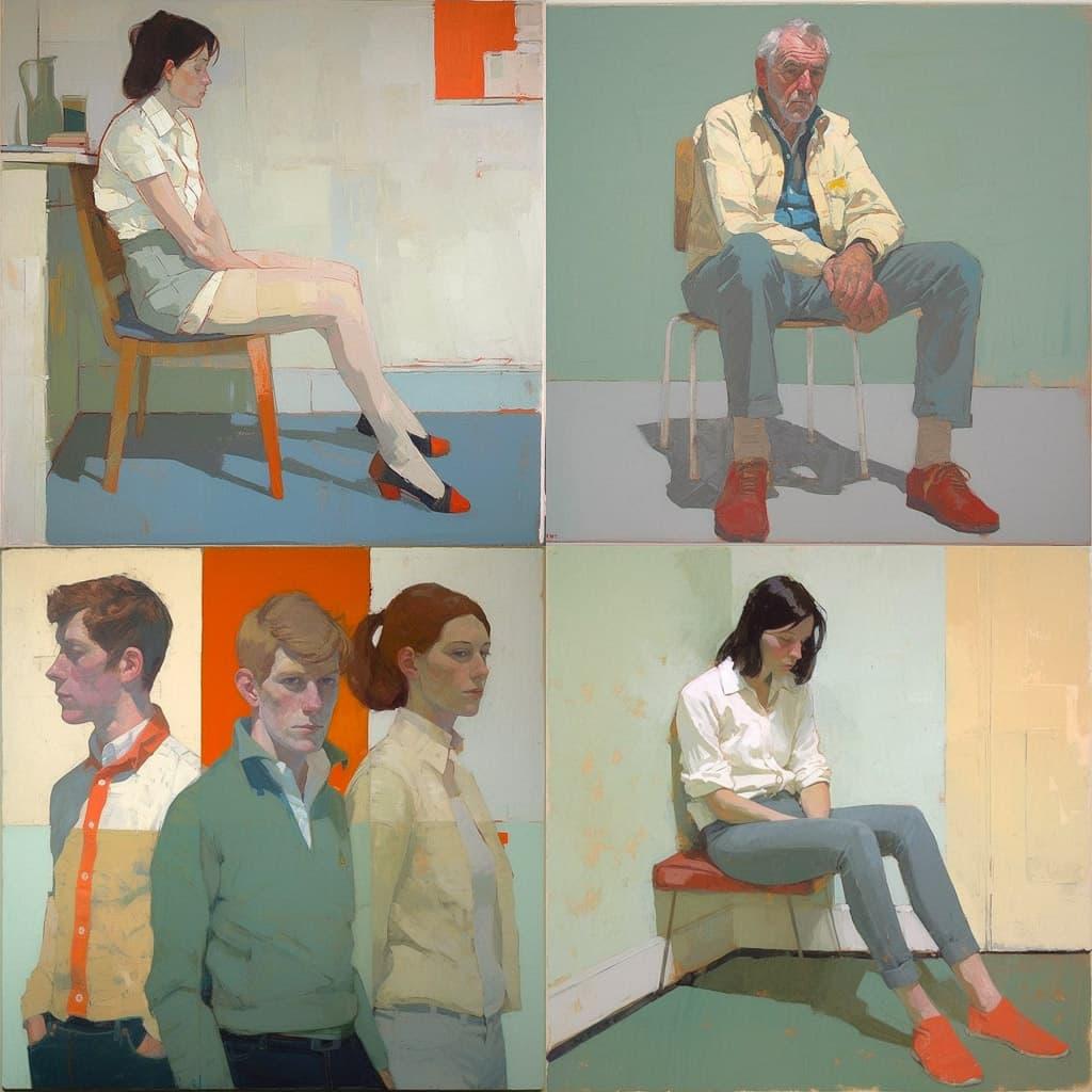 Euan Uglow style, Midjourney V5, render 1 of 4