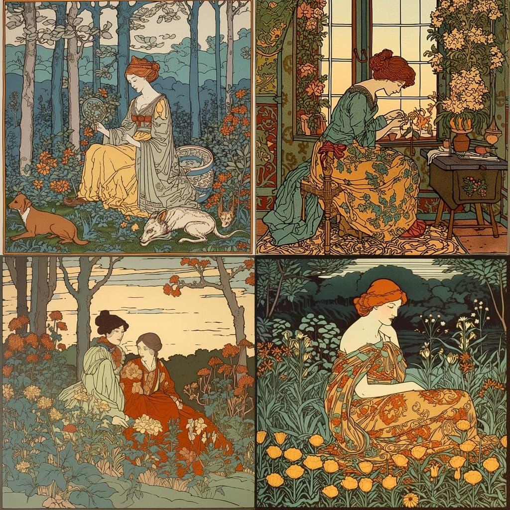 Eugene Grasset style, Midjourney V5, render 1 of 4