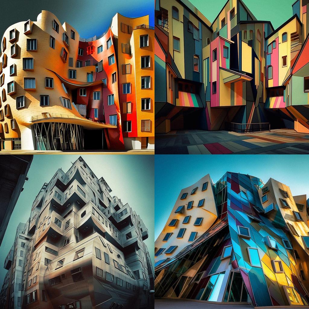 Expressionist architecture style, Midjourney V5, render 1 of 4