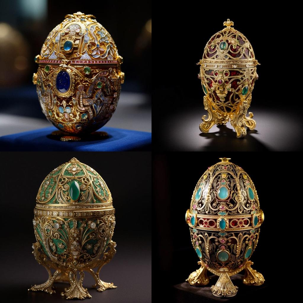 Faberge egg style, Midjourney V5, render 1 of 4