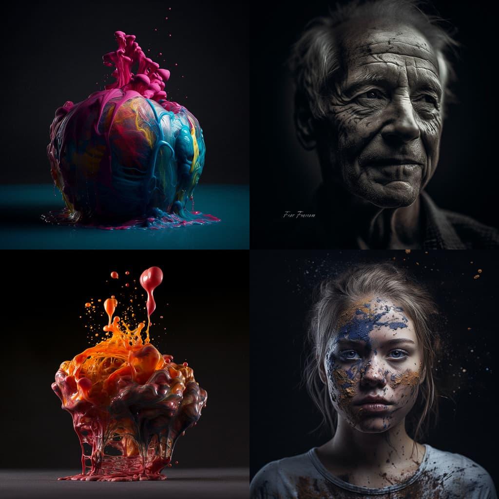 Fabian Oefner style, Midjourney V5, render 1 of 4