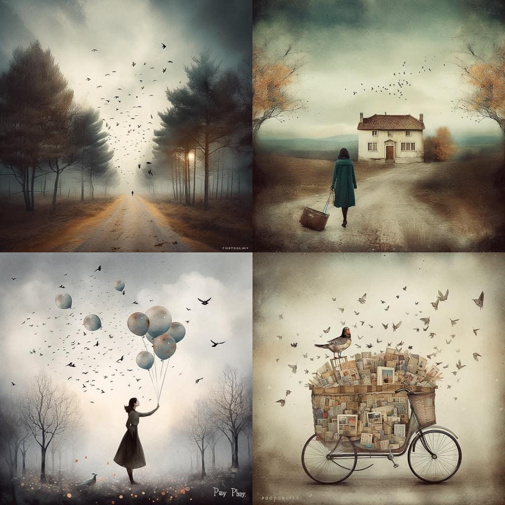Fabienne Rivory style, Midjourney V5, render 1 of 4