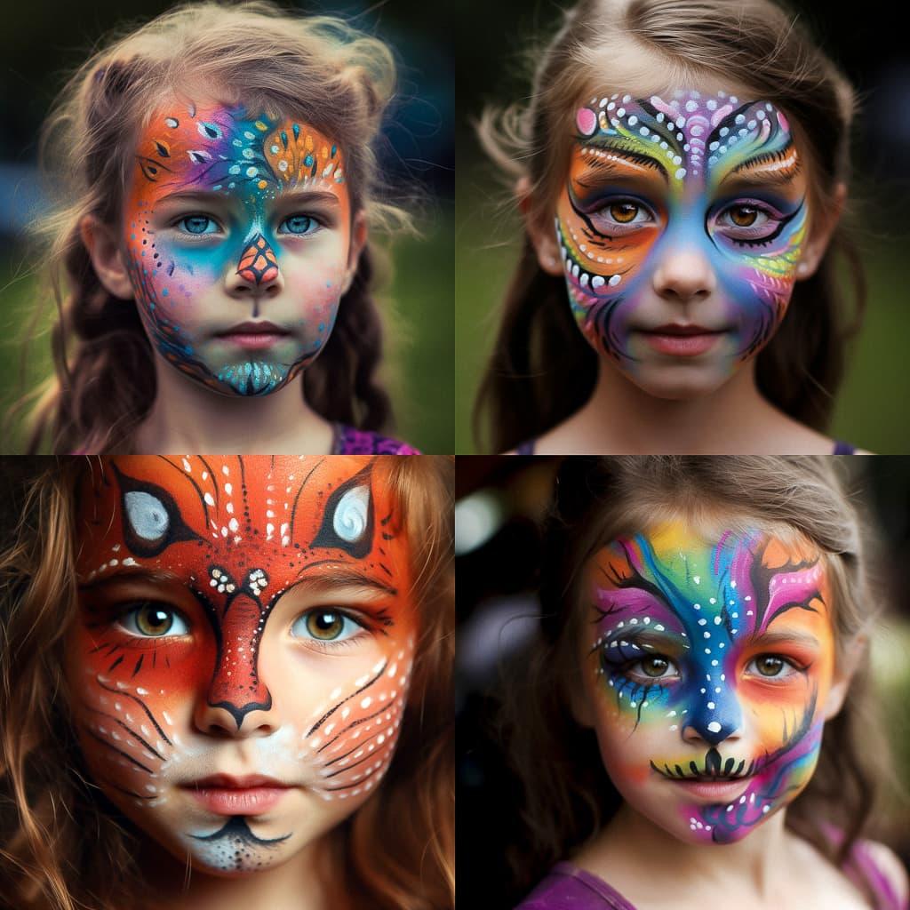 Facepaint style, Midjourney V5, render 1 of 4