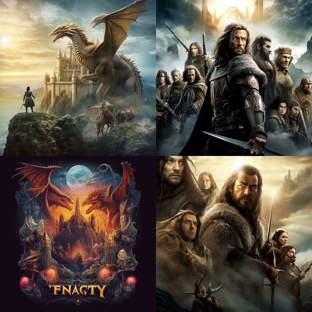 Fantasy movie style, Midjourney V5, render 1 of 4