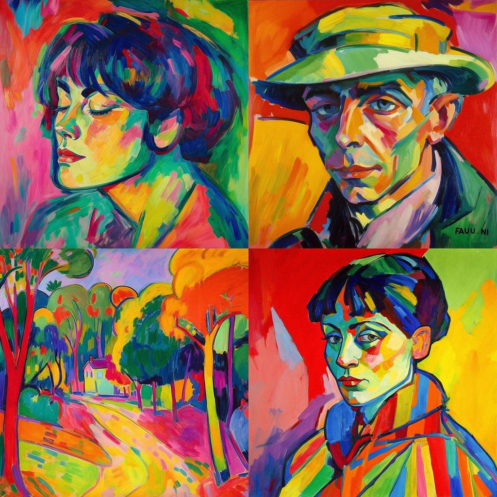 Fauvism style, Midjourney V5, render 1 of 4