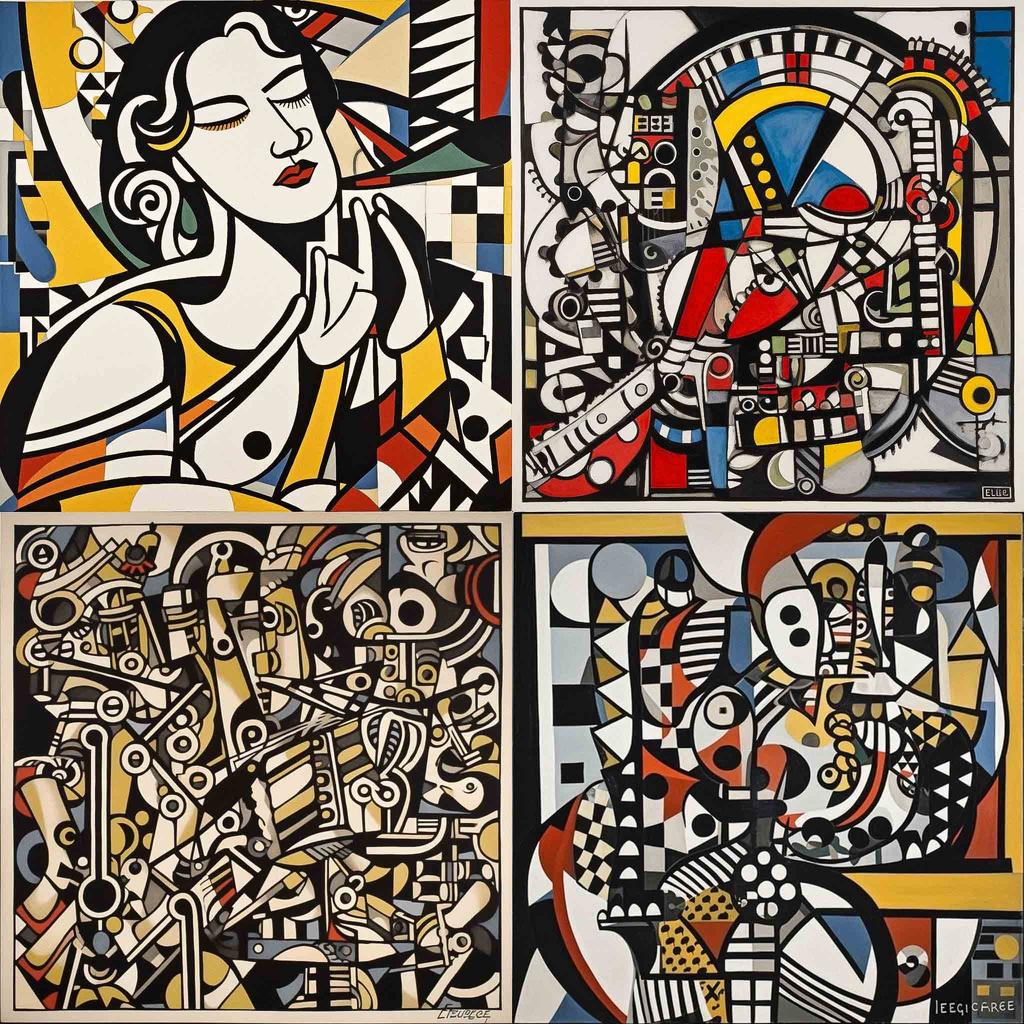 Fernand Leger style, Midjourney V5, render 1 of 4