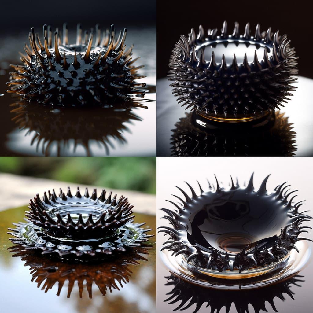 Ferrofluid style, Midjourney V5, render 1 of 4