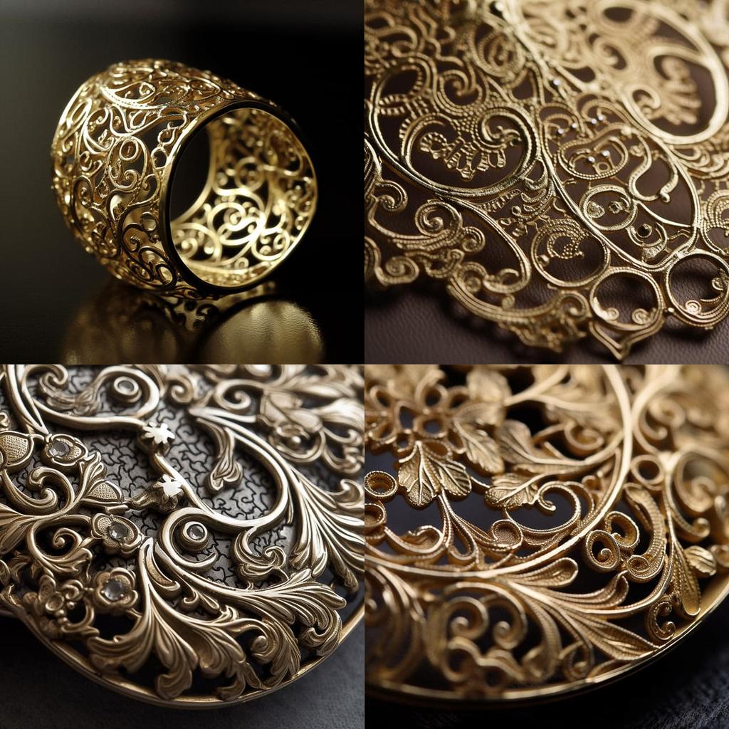 Filigree style, Midjourney V5, render 1 of 4