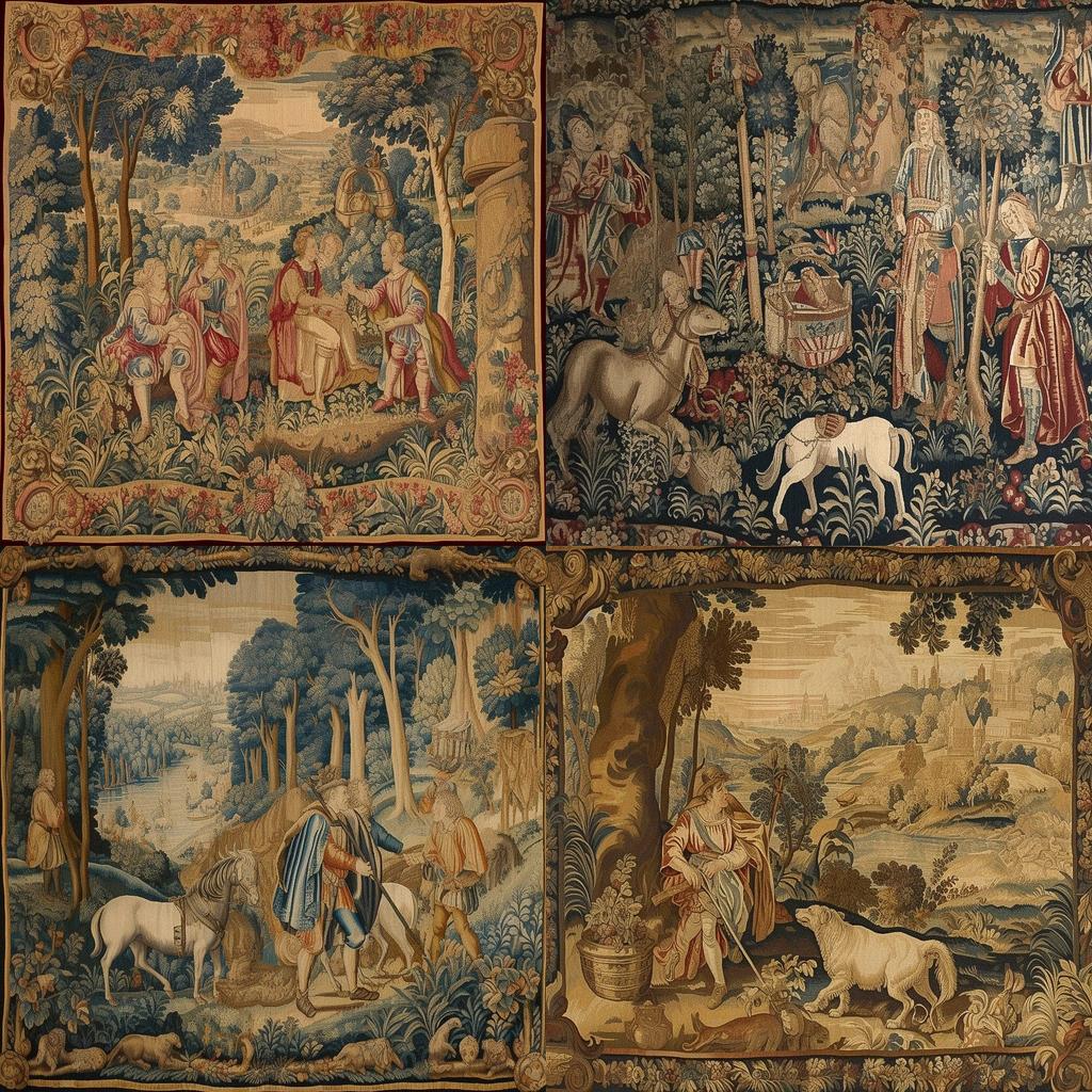 Flemish tapestry style, Midjourney V5, render 1 of 4
