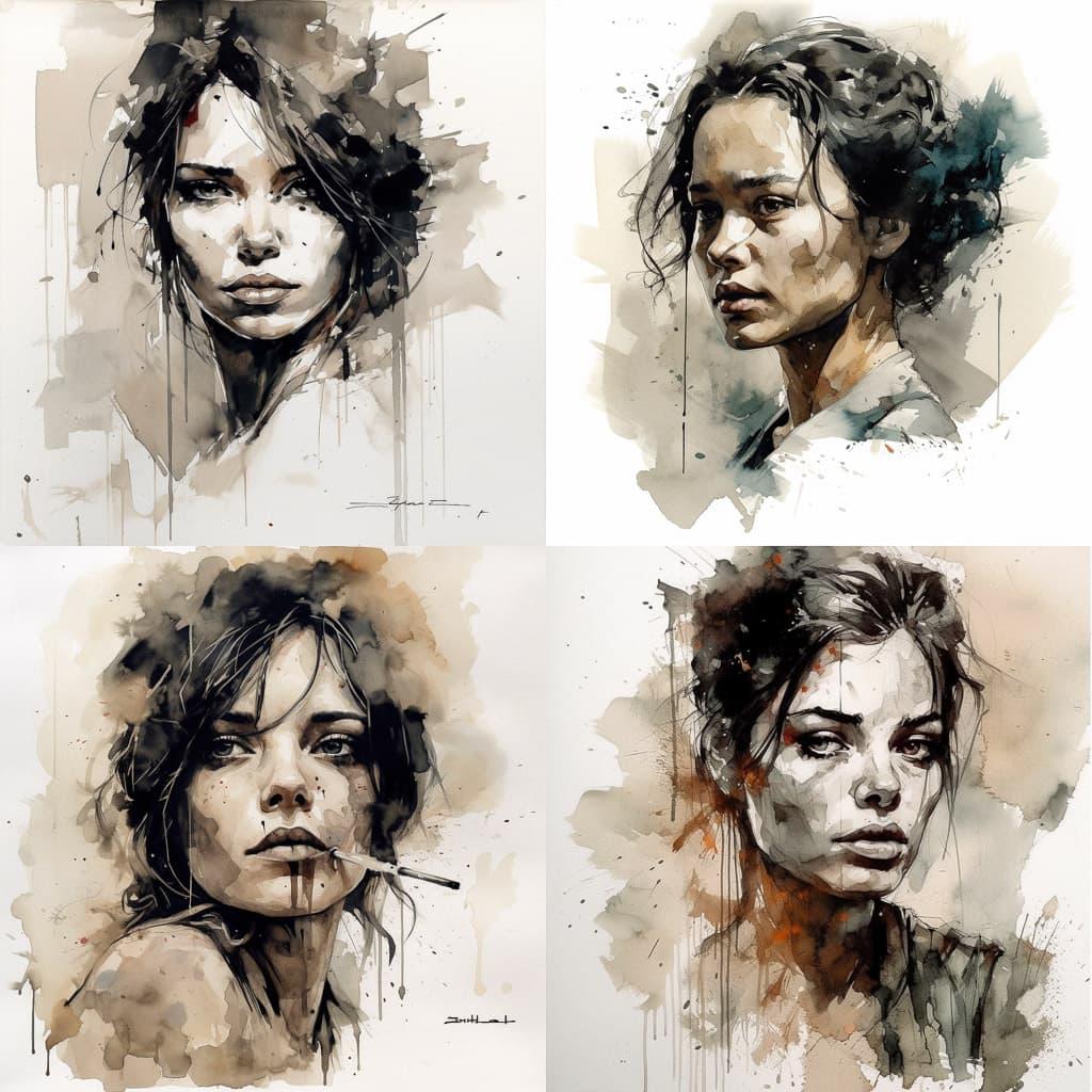 Florian Nicolle style, Midjourney V5, render 1 of 4