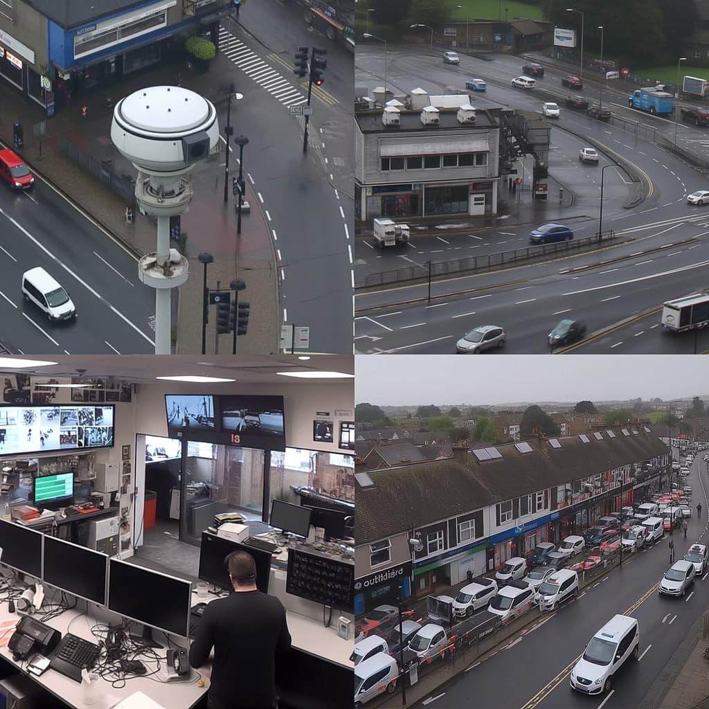 Footage from CCTV style, Midjourney V5, render 1 of 4
