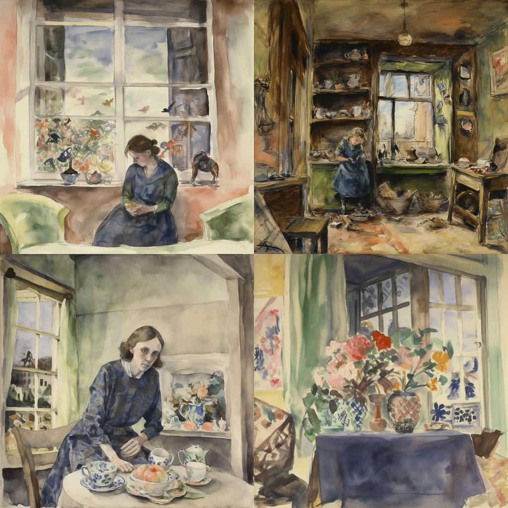 Frances Hodgkins style, Midjourney V5, render 1 of 4