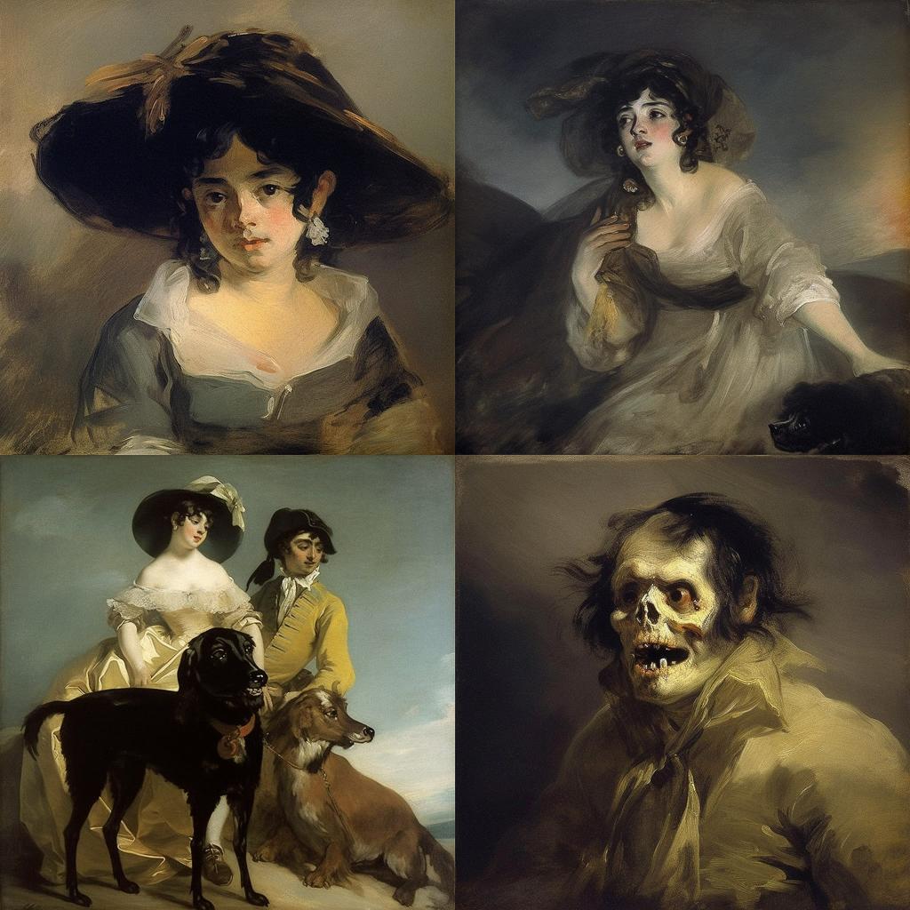 Francisco Goya style, Midjourney V5, render 1 of 4