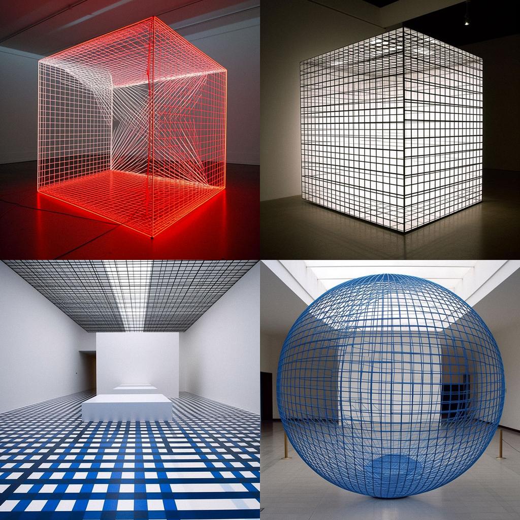 Francois Morellet style, Midjourney V5, render 1 of 4