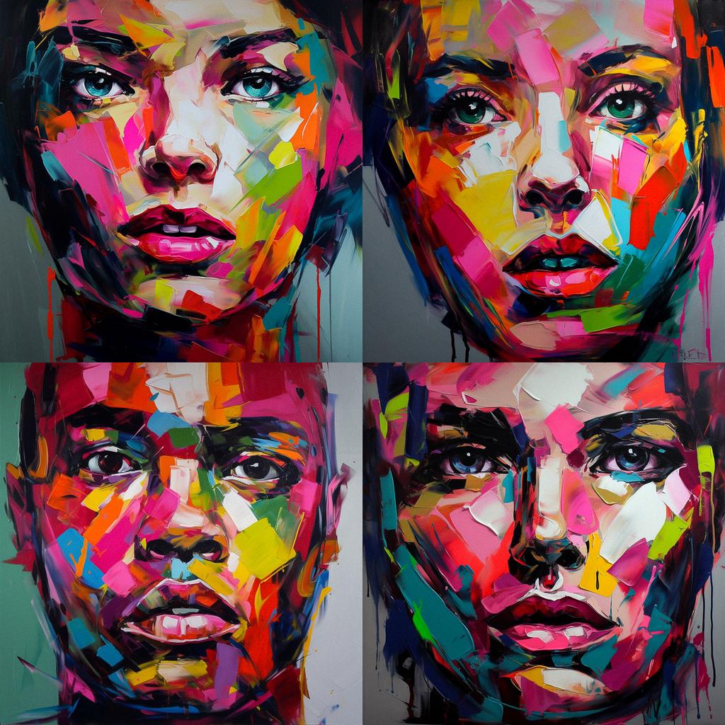 Francoise Nielly style, Midjourney V5, render 1 of 4