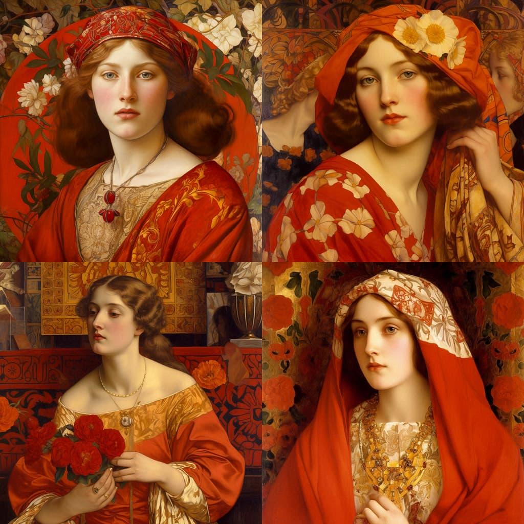 Frank Cadogan Cowper style, Midjourney V5, render 1 of 4
