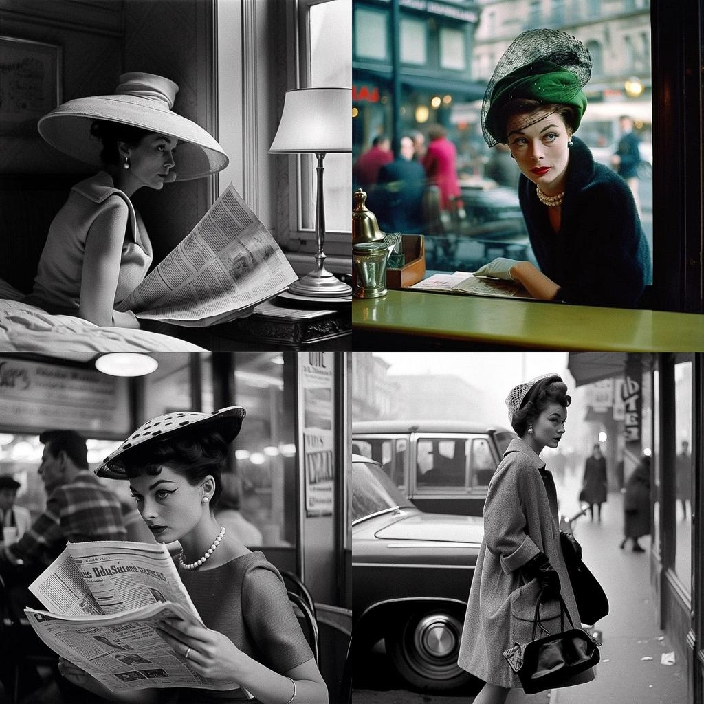 Frank Horvat style, Midjourney V5, render 1 of 4
