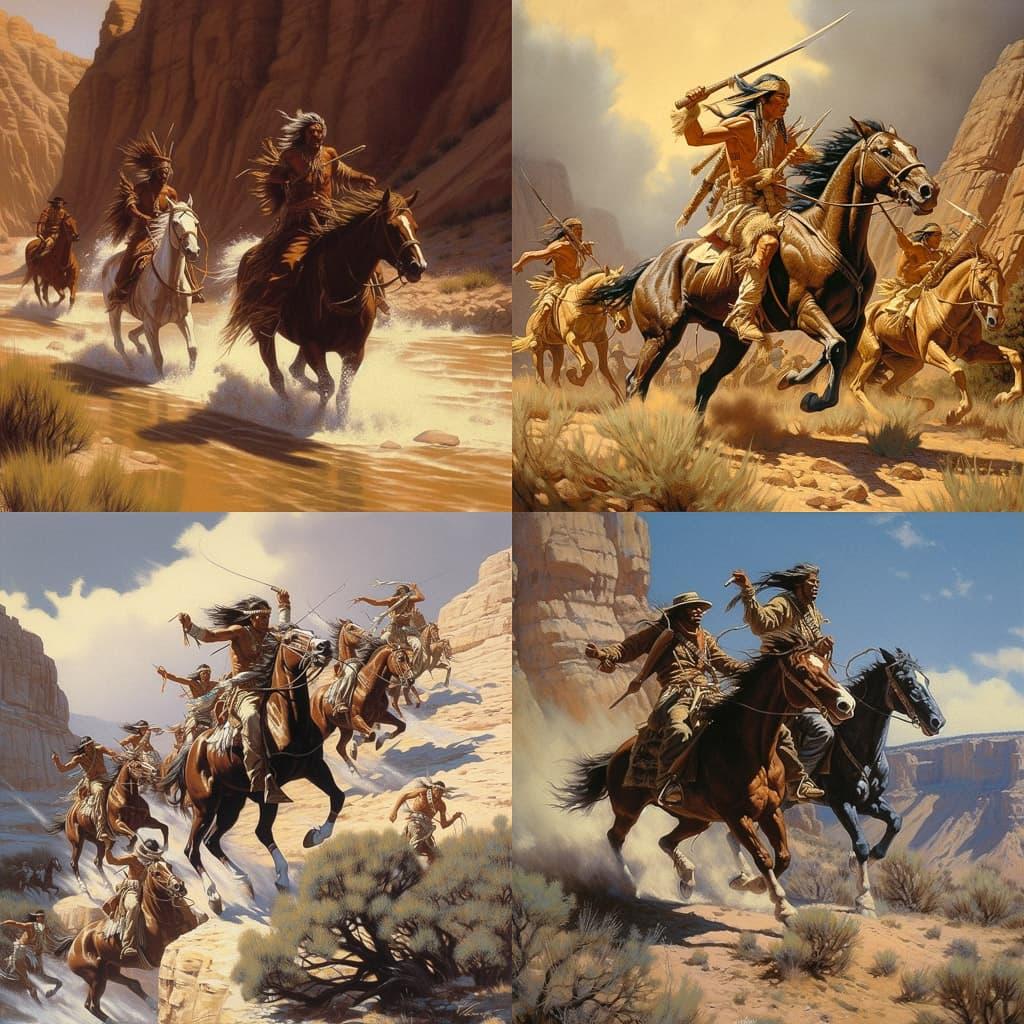 Frank McCarthy style, Midjourney V5, render 1 of 4