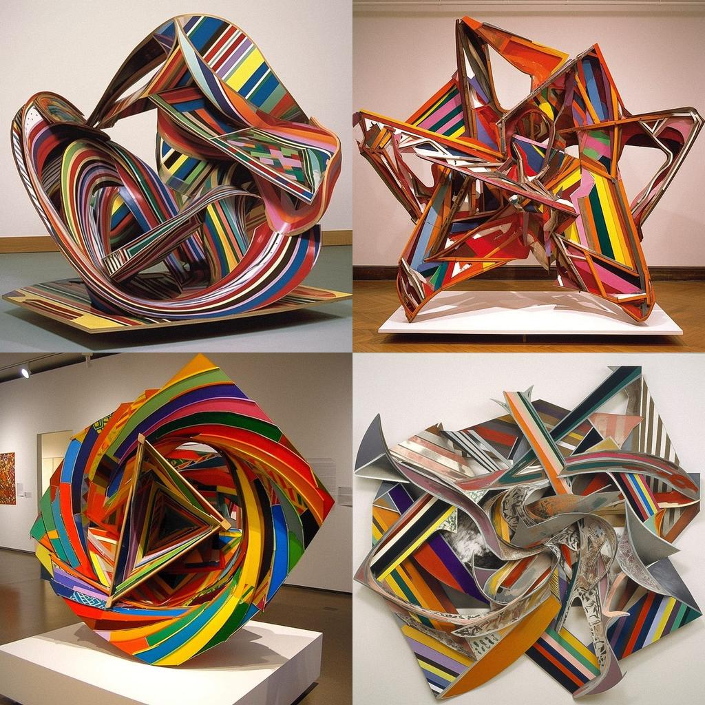 Frank Stella style, Midjourney V5, render 1 of 4