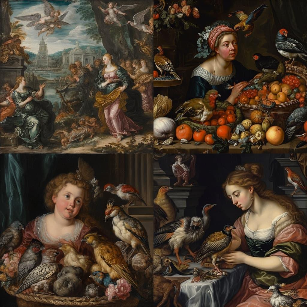 Frans Floris style, Midjourney V5, render 1 of 4