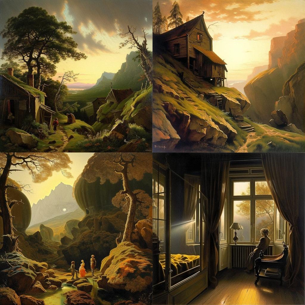 Franz Sedlacek style, Midjourney V5, render 1 of 4