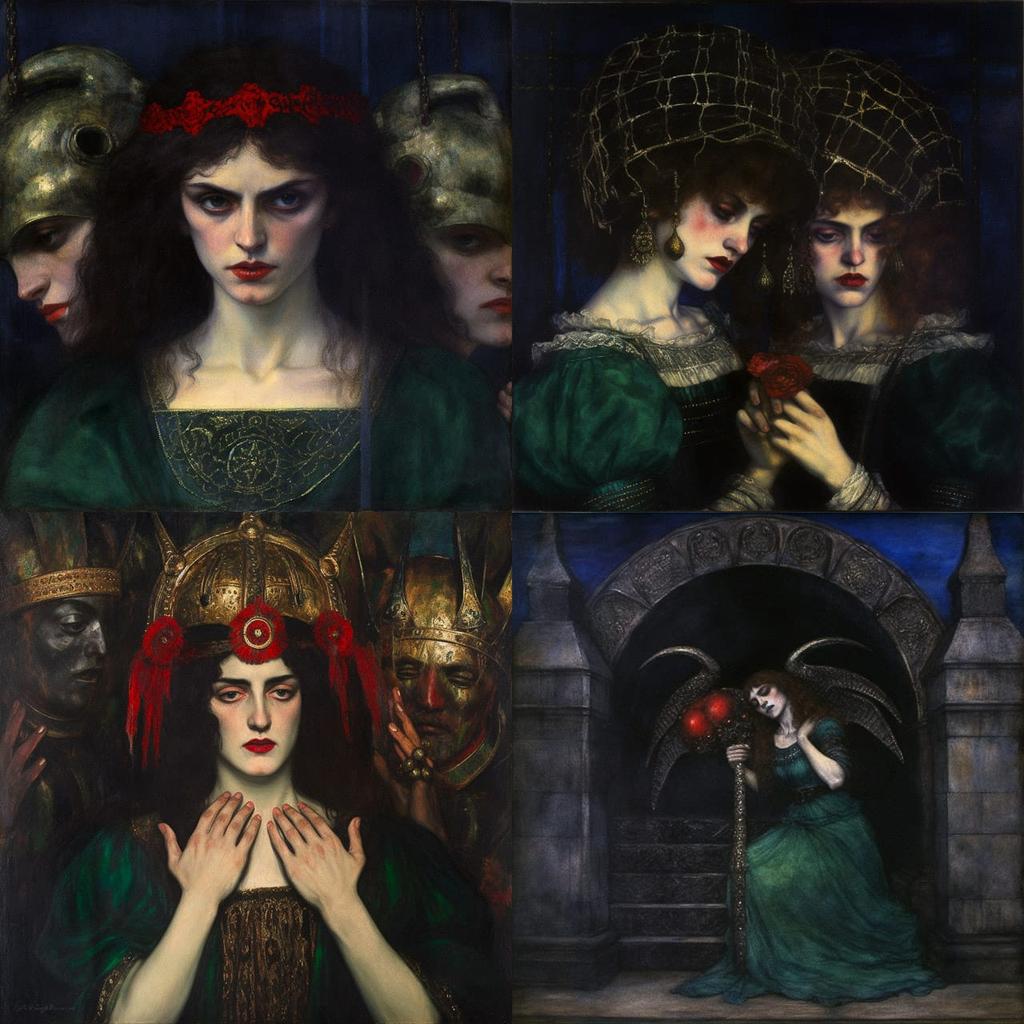 Franz von Stuck style, Midjourney V5, render 1 of 4