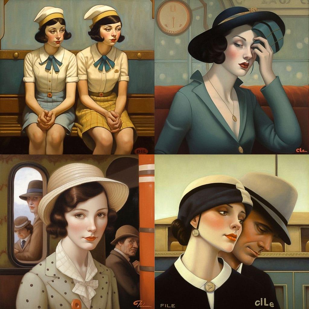 Fred Calleri style, Midjourney V5, render 1 of 4