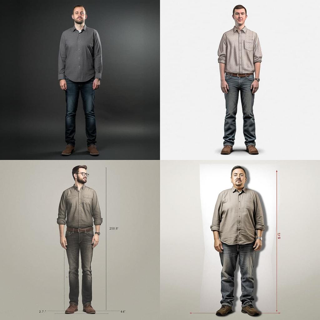Full body height portrait style, Midjourney V5, render 1 of 4