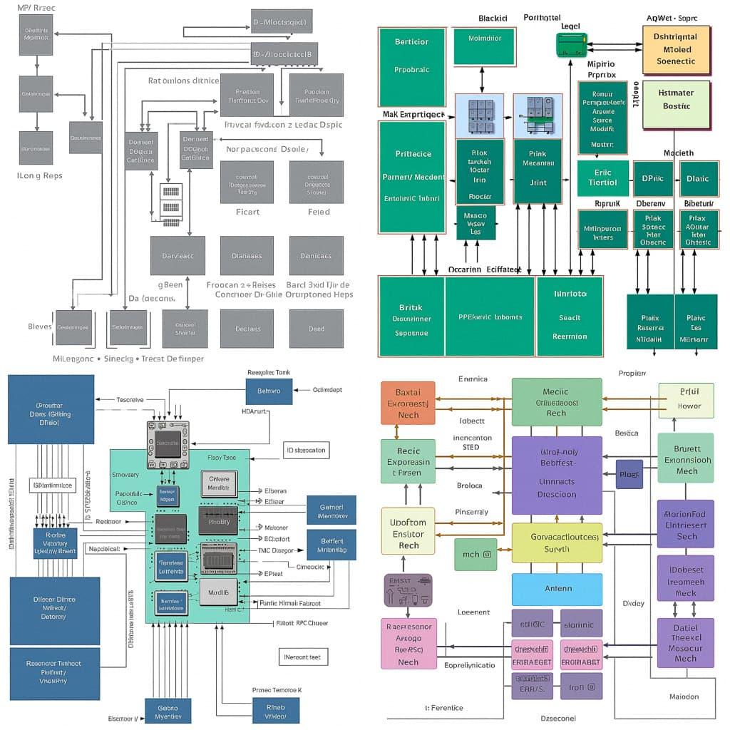 Functional block diagram style, Midjourney V5, render 1 of 4