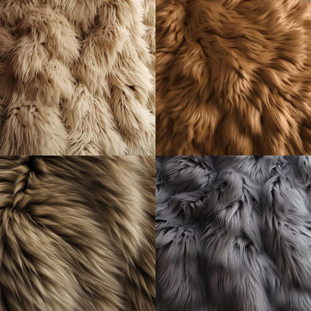 Furry texture style, Midjourney V5, render 1 of 4