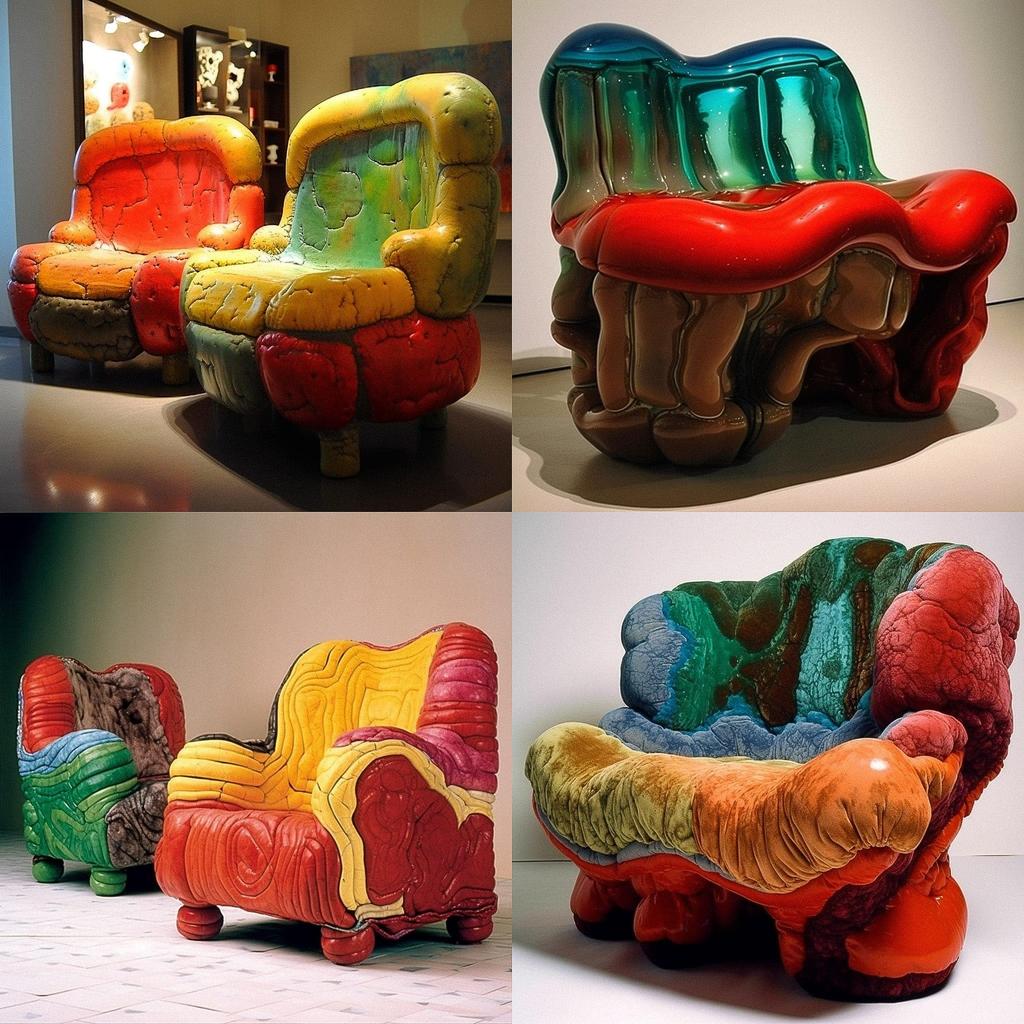 Gaetano Pesce style, Midjourney V5, render 1 of 4