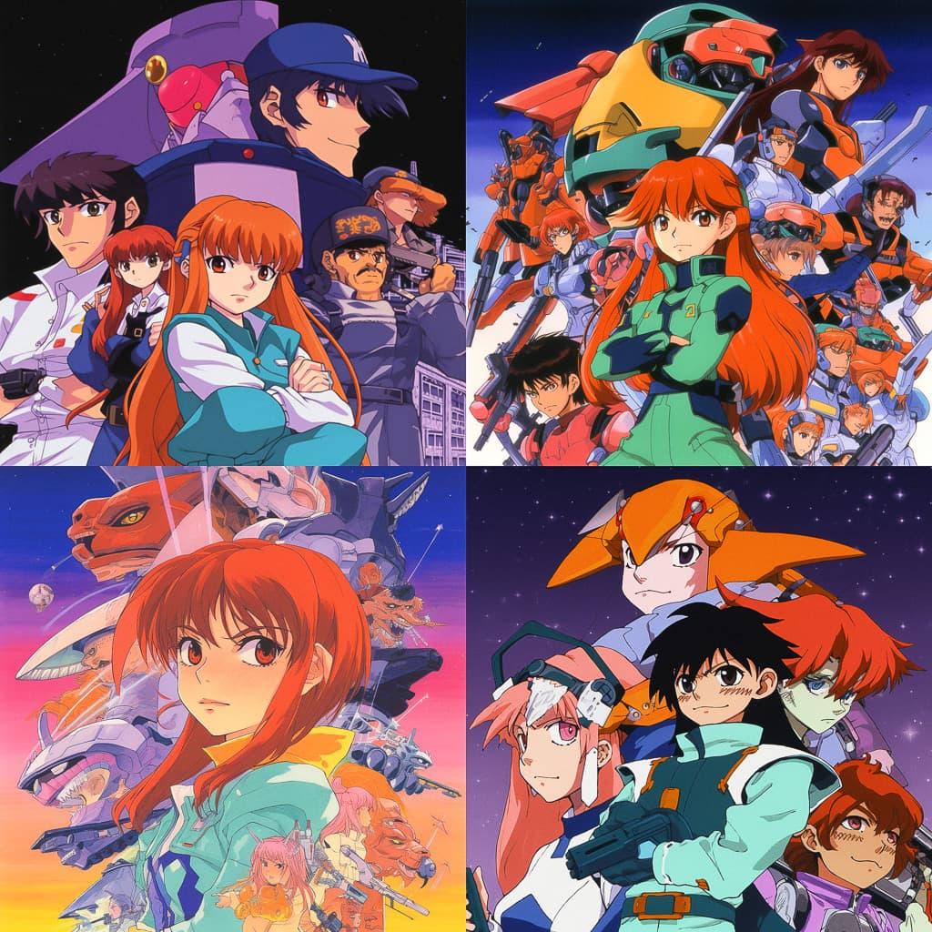 Gainax style, Midjourney V5, render 1 of 4