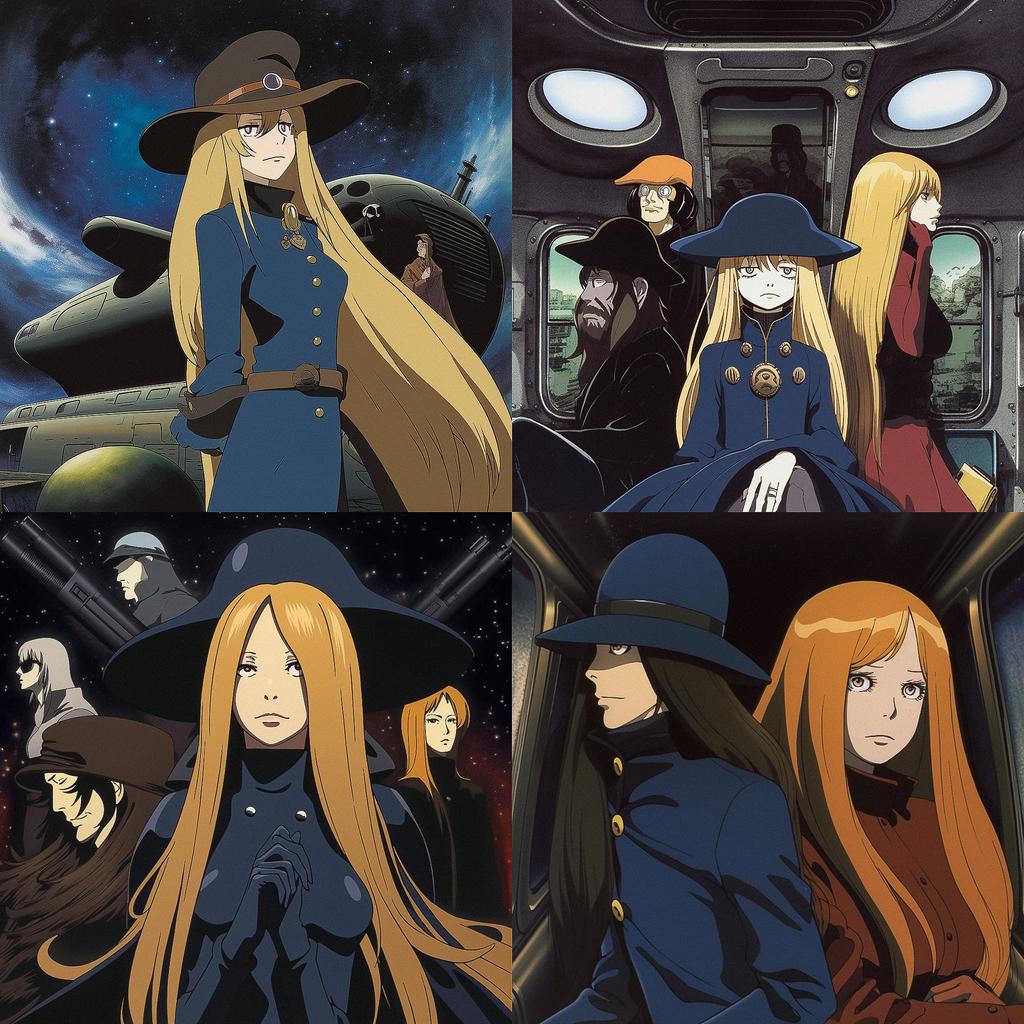 Galaxy Express 999 style, Midjourney V5, render 1 of 4