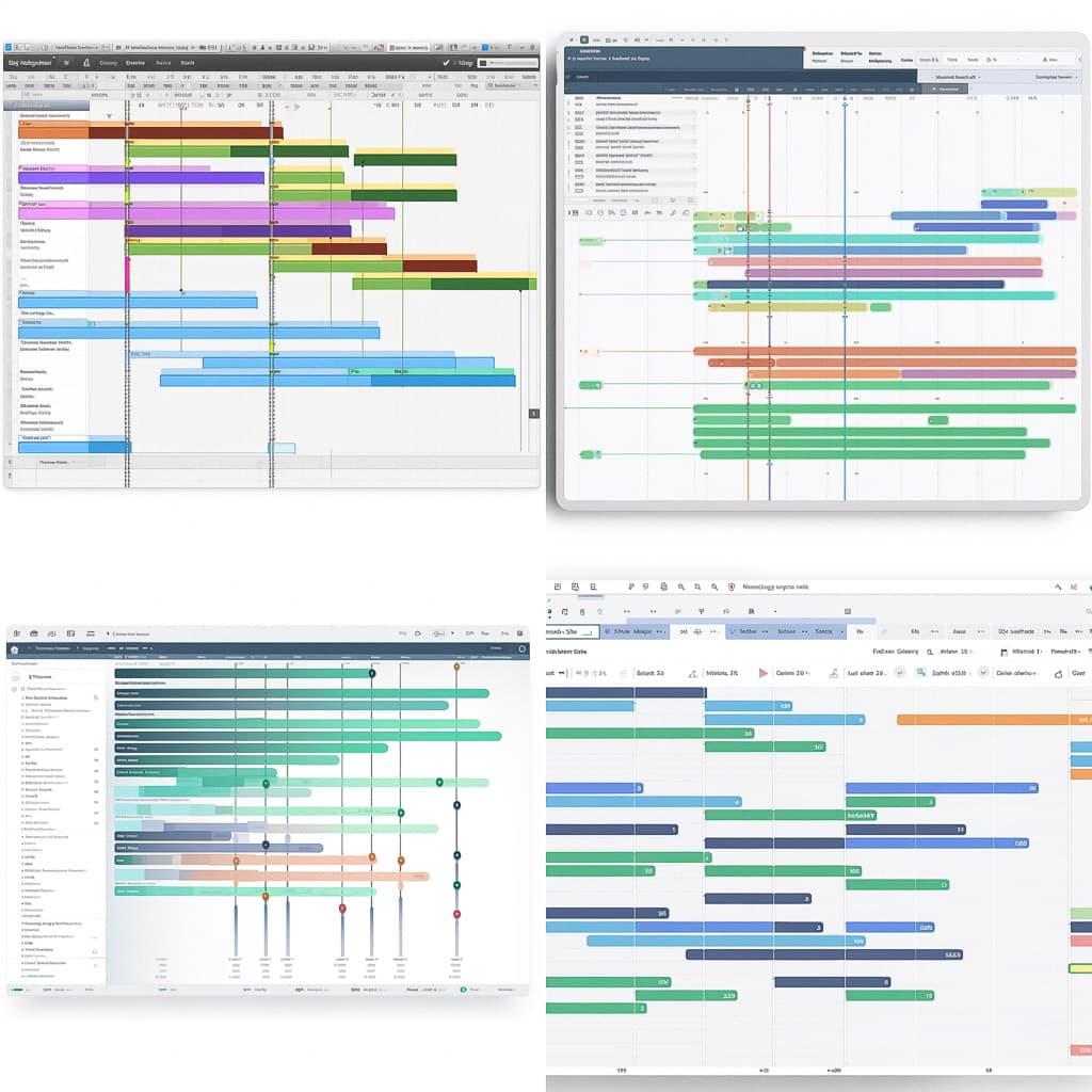 Gantt chart style, Midjourney V5, render 1 of 4