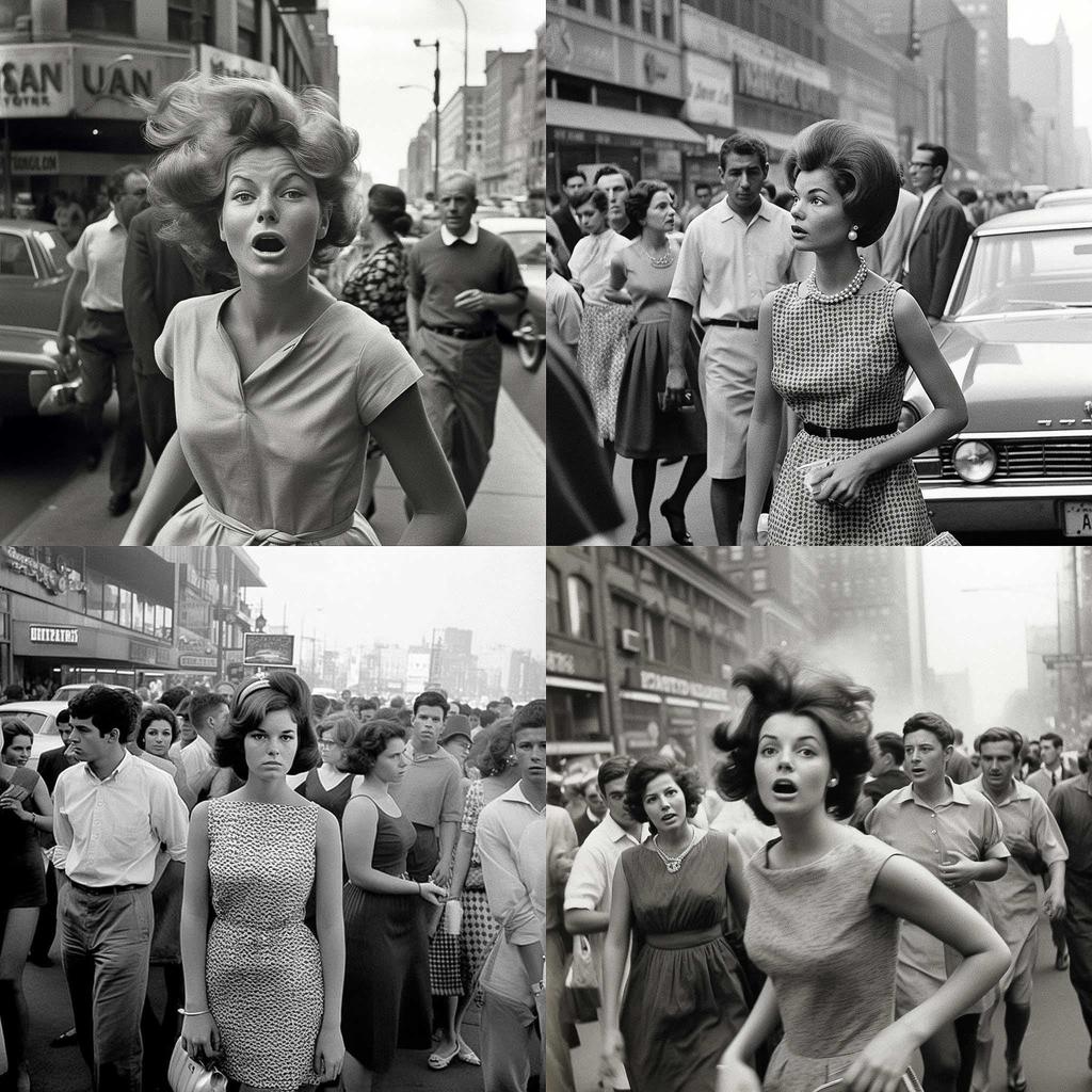 Garry Winogrand style, Midjourney V5, render 1 of 4