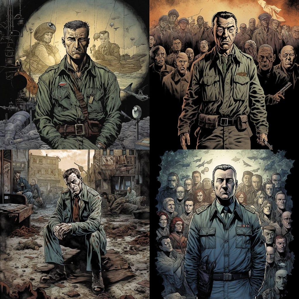 Garth Ennis style, Midjourney V5, render 1 of 4