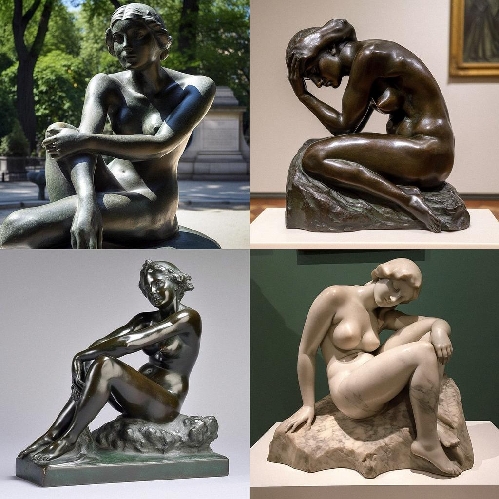 Gaston Lachaise style, Midjourney V5, render 1 of 4