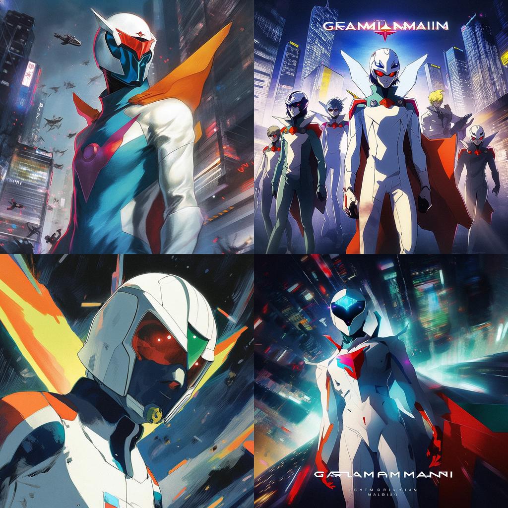 Gatchaman style, Midjourney V5, render 1 of 4