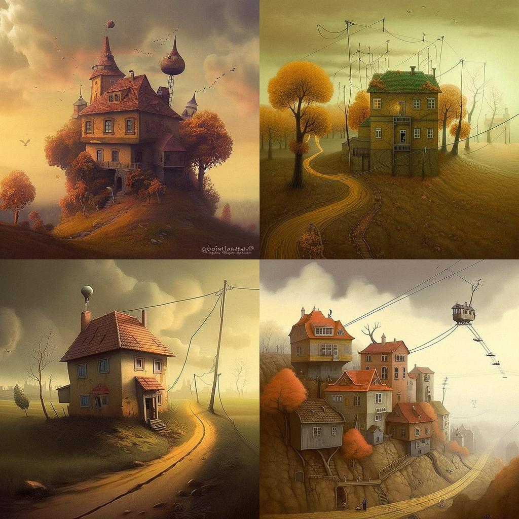 Gediminas Pranckevicius style, Midjourney V5, render 1 of 4