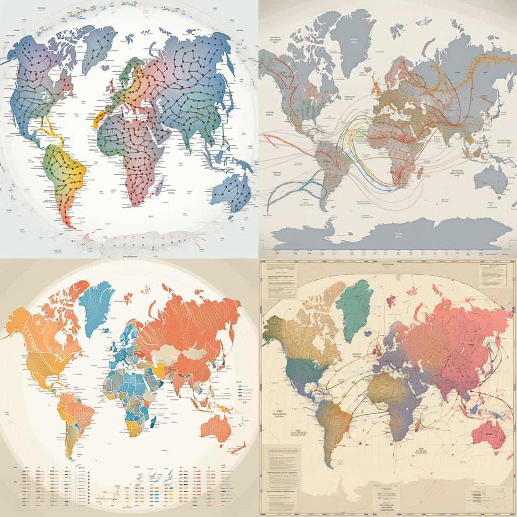 Genetic map style, Midjourney V5, render 1 of 4