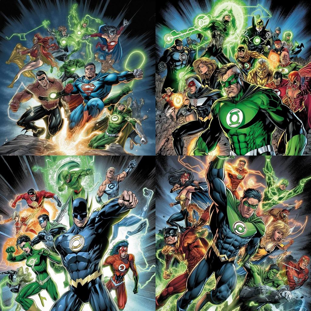 Geoff Johns style, Midjourney V5, render 1 of 4