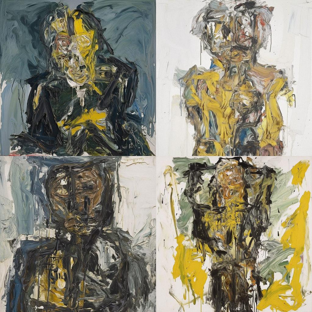 Georg Baselitz style, Midjourney V5, render 1 of 4