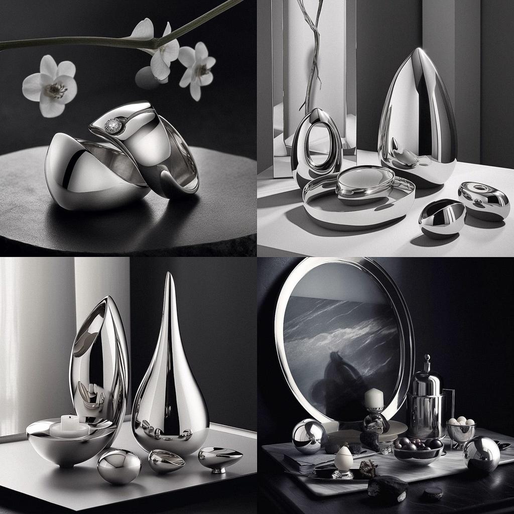 Georg Jensen style, Midjourney V5, render 1 of 4