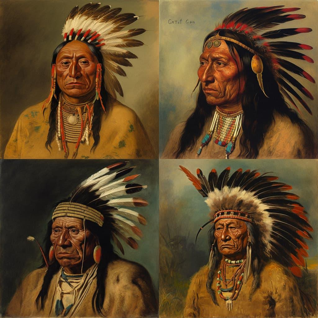 George Catlin style, Midjourney V5, render 1 of 4