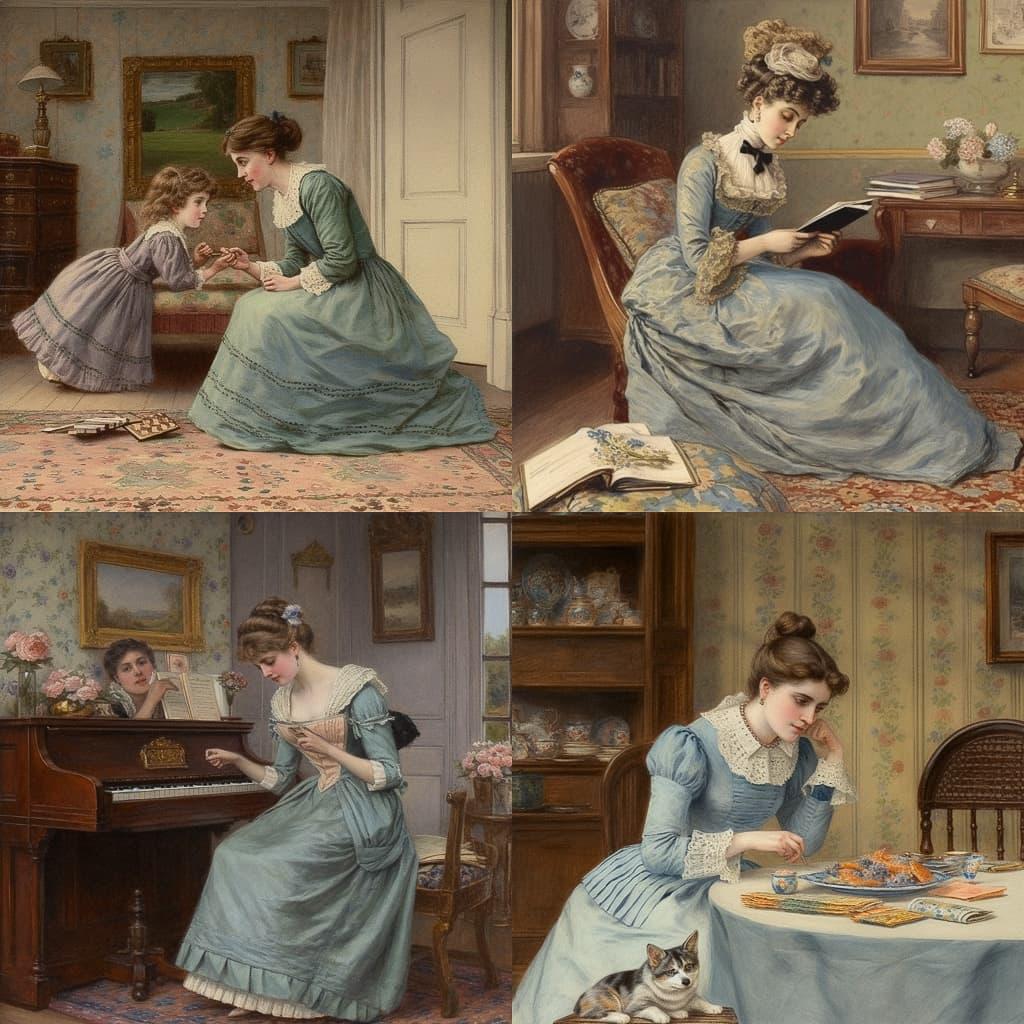 George Goodwin Kilburne style, Midjourney V5, render 1 of 4
