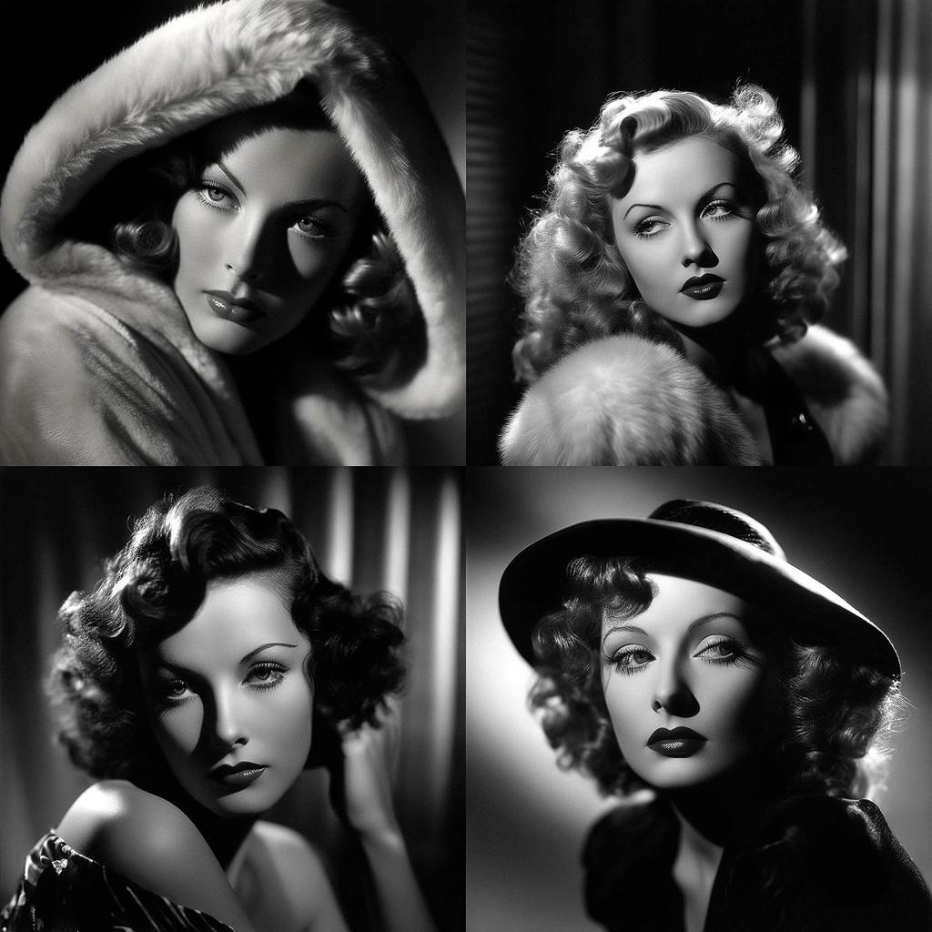 George Hurrell style, Midjourney V5, render 1 of 4