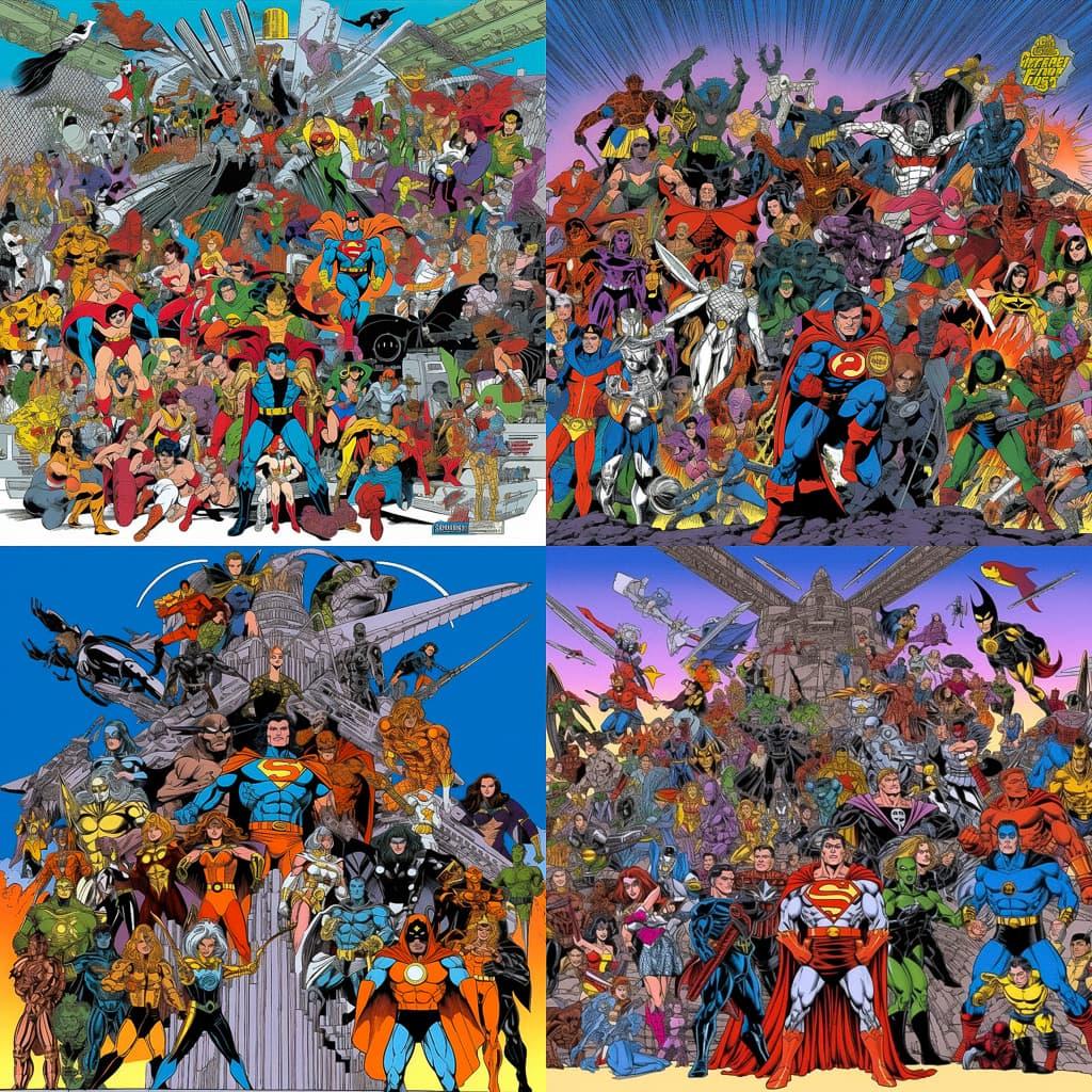 George Perez style, Midjourney V5, render 1 of 4