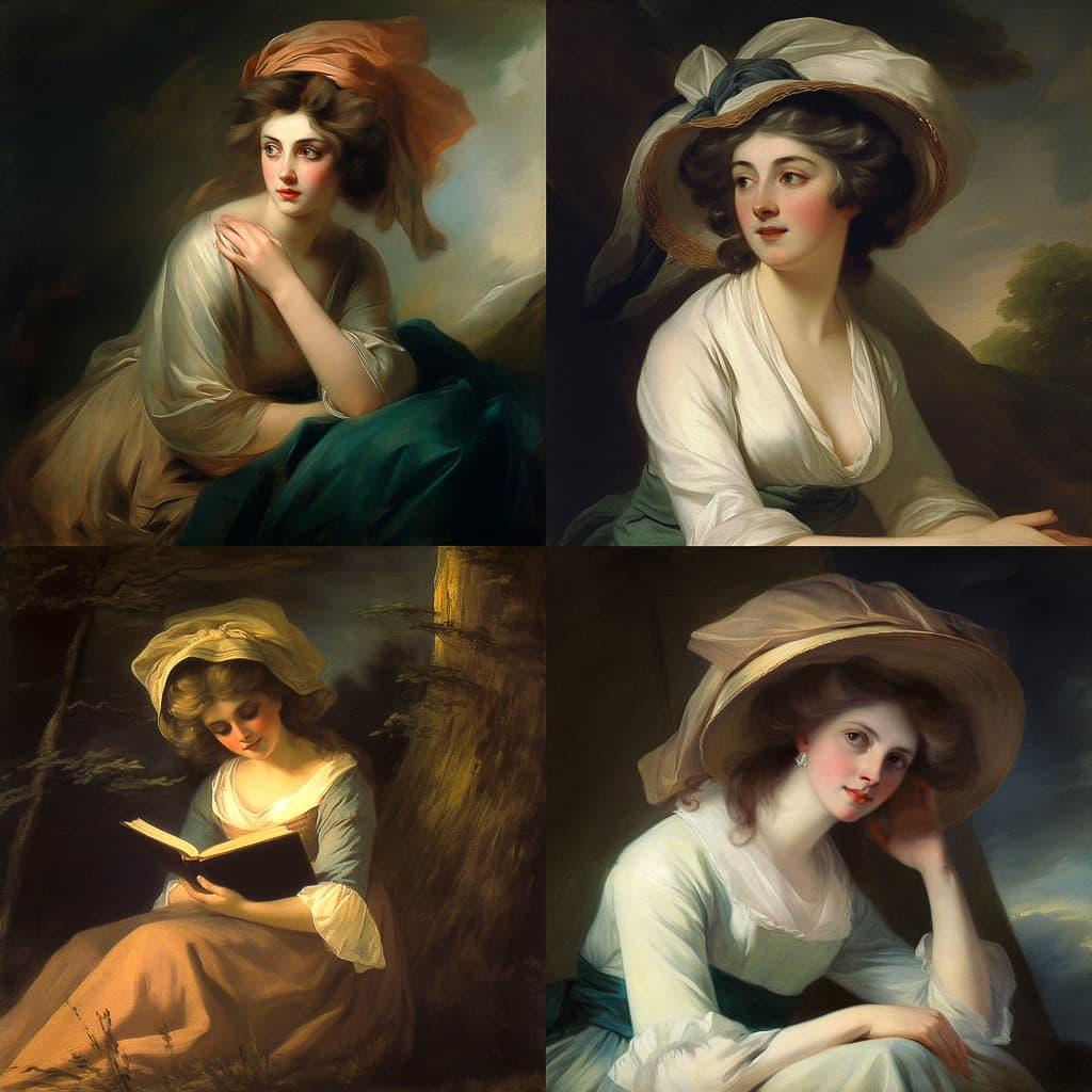 George Romney style, Midjourney V5, render 1 of 4